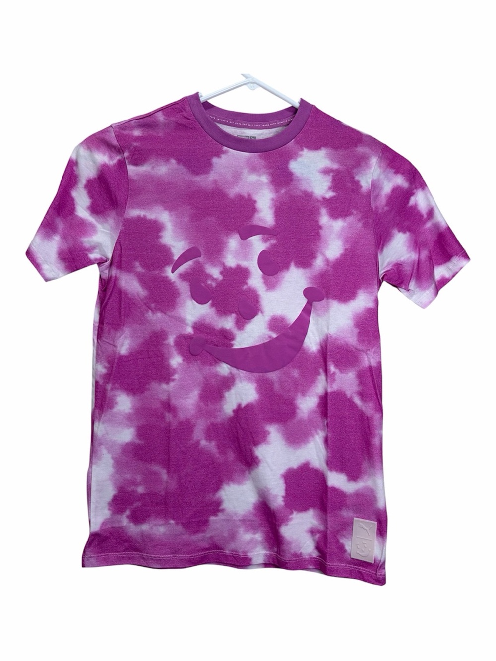 Puma x Kool-Aid Kam Tie Dye Tee Shirt Mens Small Pink White NWT
